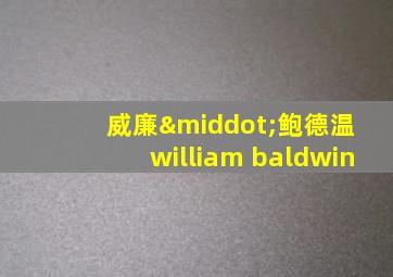 威廉·鲍德温 william baldwin